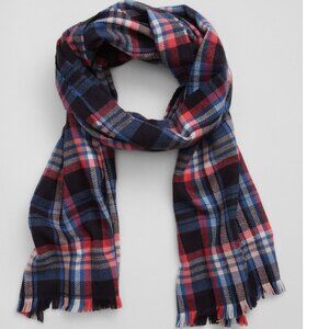 Gap Plaid Cozy Scarf, Blue, Pink & White, NWT